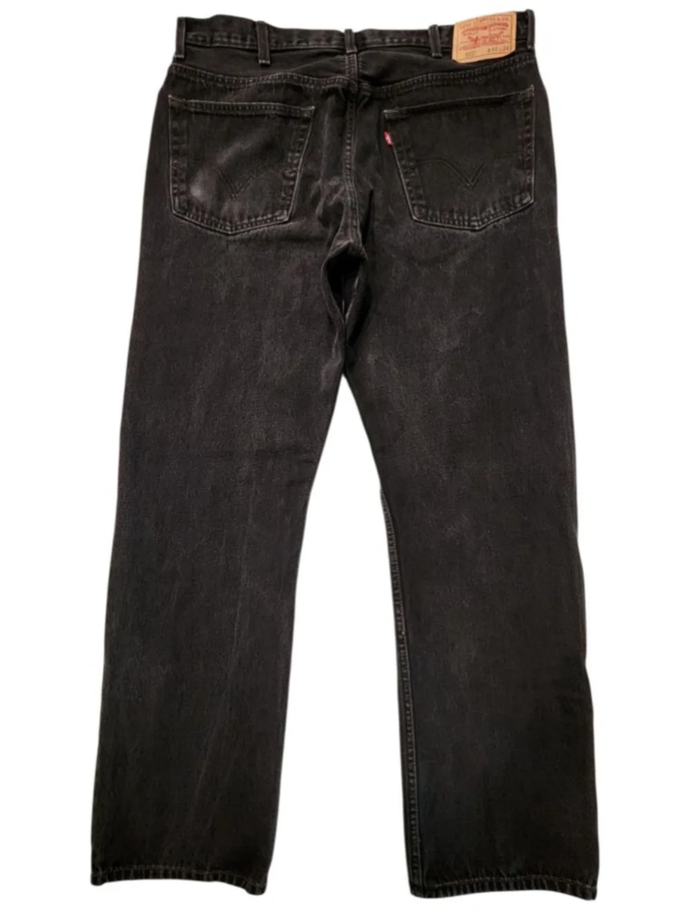 Levi's 505 Regular Fit Black Jeans Mens W40 L34 100% Cotton Straight Leg